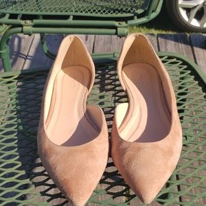 Taupe J.Crew Suede Flats Size 9